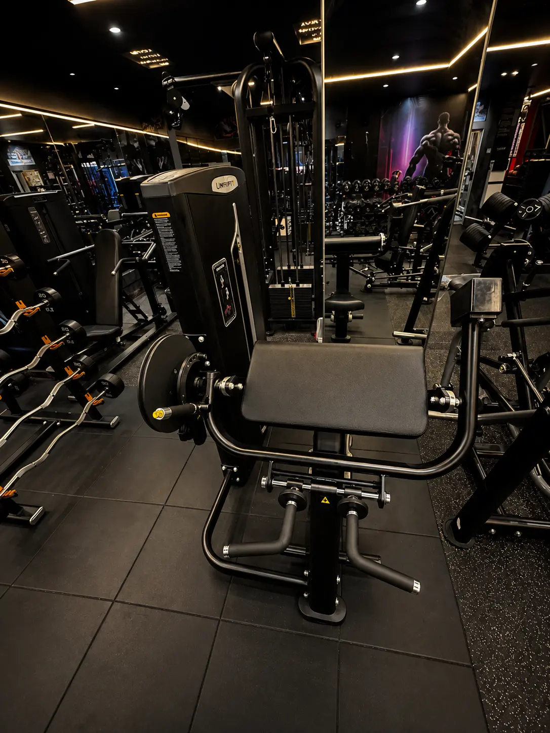 Seated chest press and pin-loaded machines