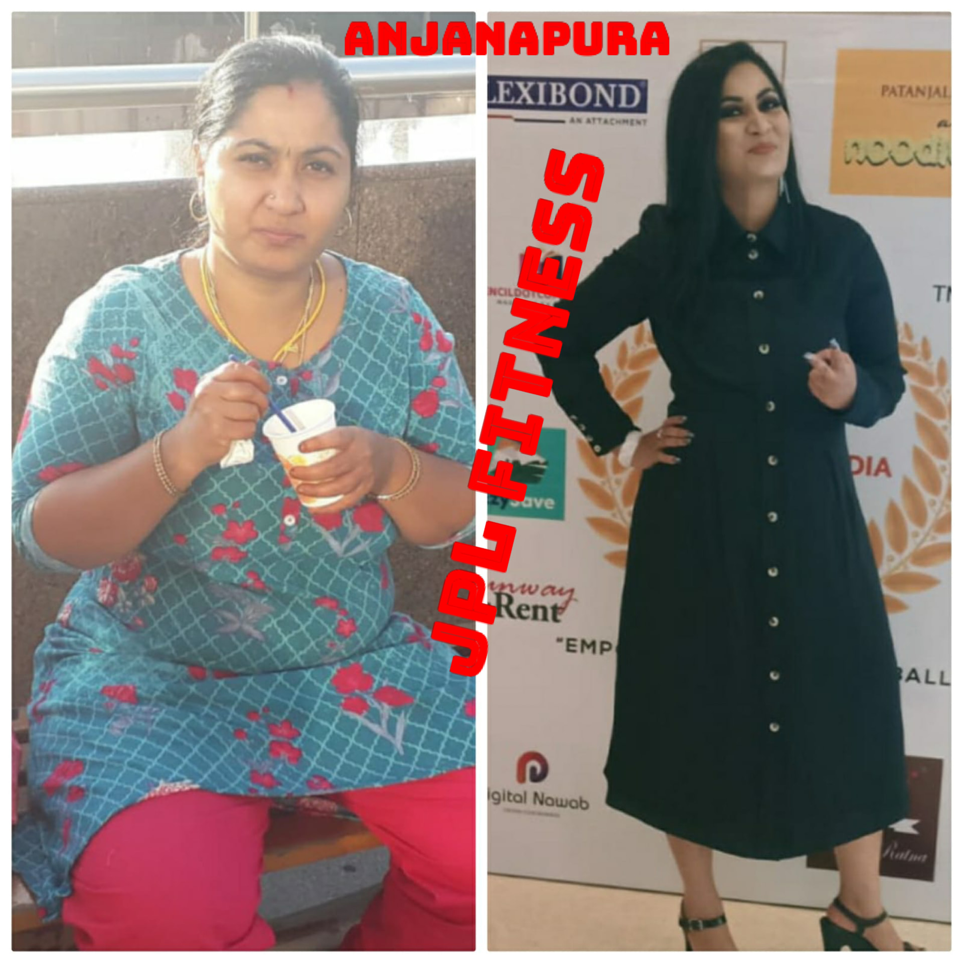 Female member major weight loss transformation at JPL Fitness