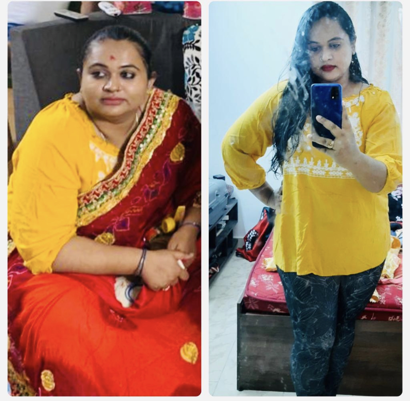 Female member fat loss transformation at JPL Fitness Anjanapura