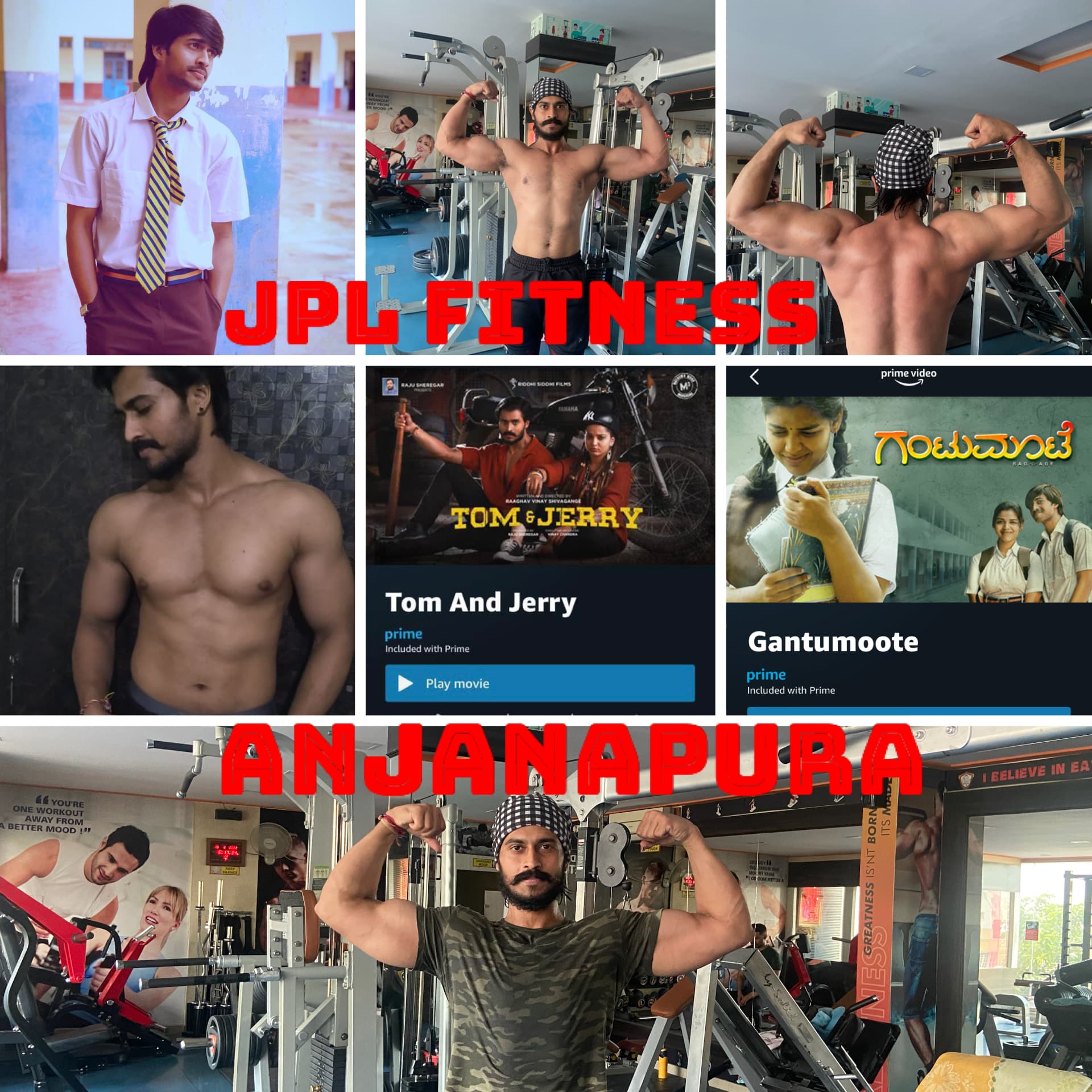 Male member physique transformation at JPL Fitness Anjanapura