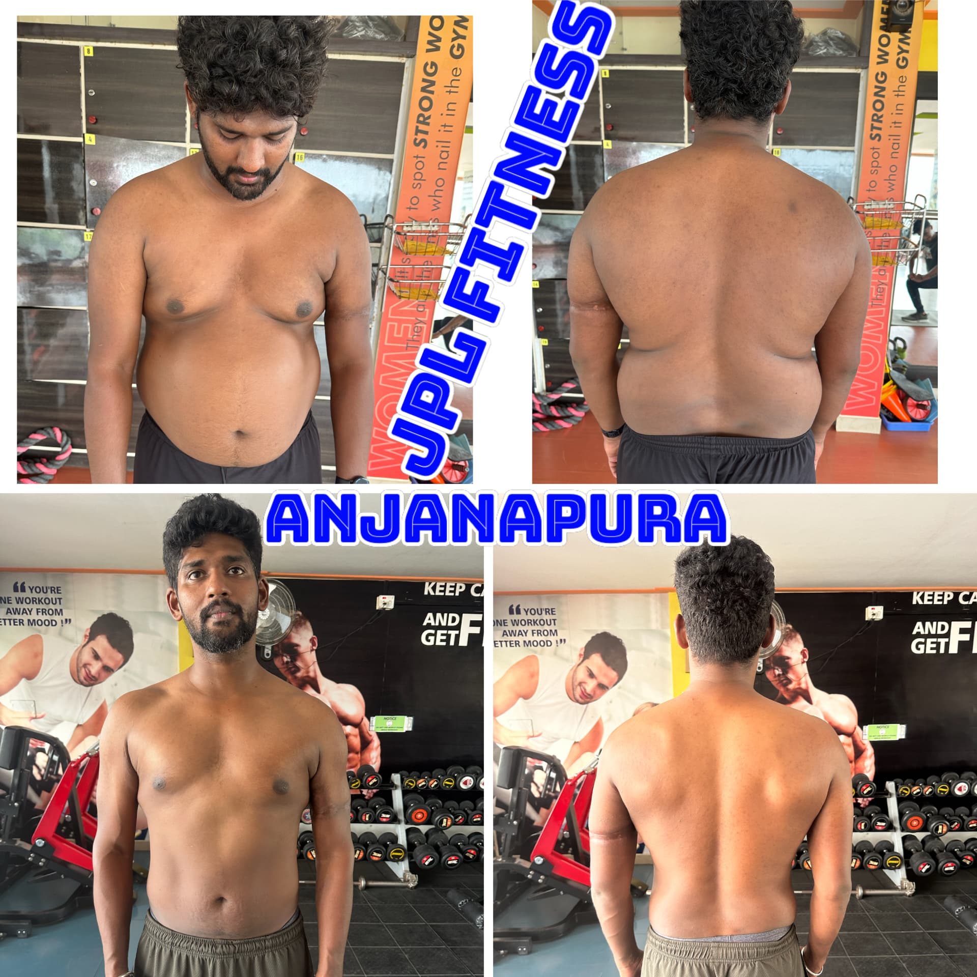 Male member fat loss and toning transformation at JPL Fitness