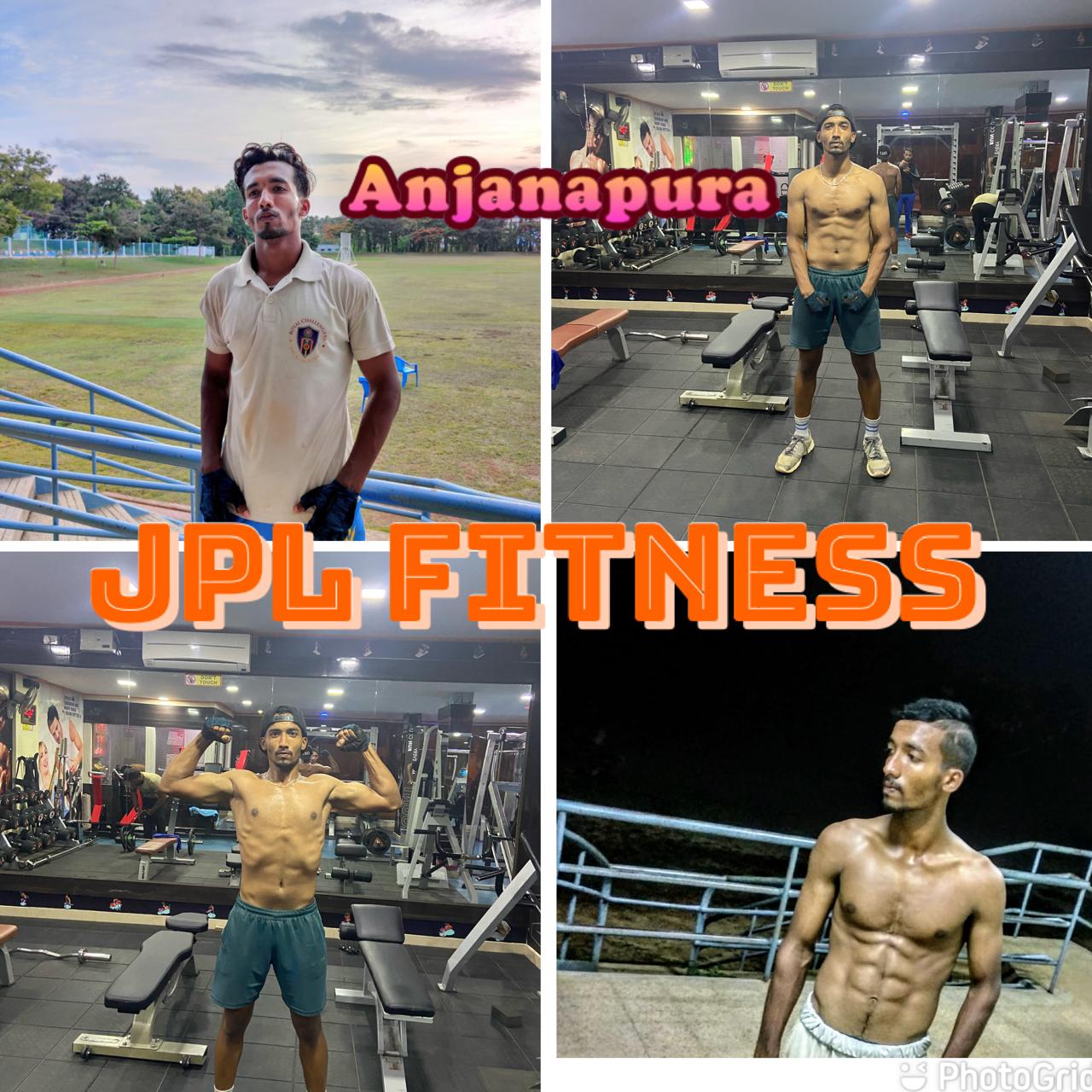 Male member lean muscle and six-pack transformation at JPL Fitness Anjanapura