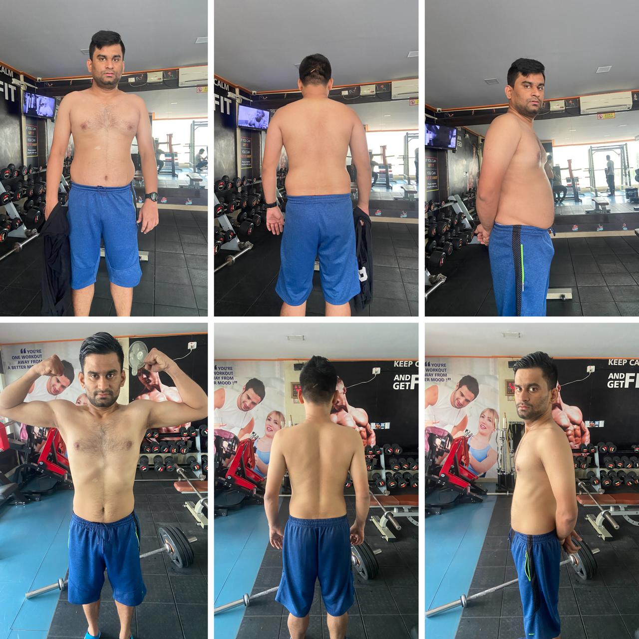 Male member fat loss and toning transformation at JPL Fitness Anjanapura