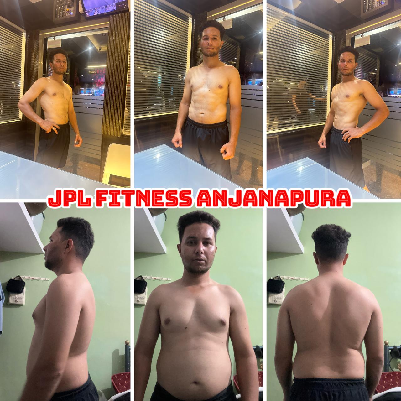 Male member body recomposition transformation at JPL Fitness Anjanapura