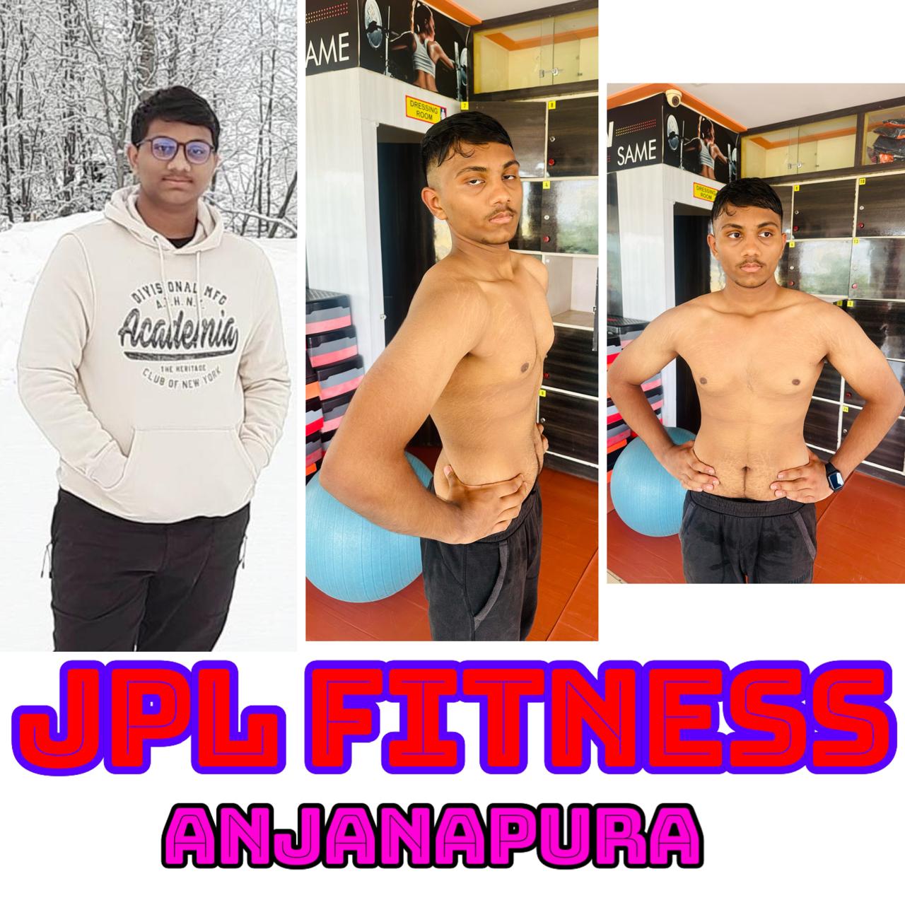 Teen member fat loss and toning transformation at JPL Fitness Anjanapura